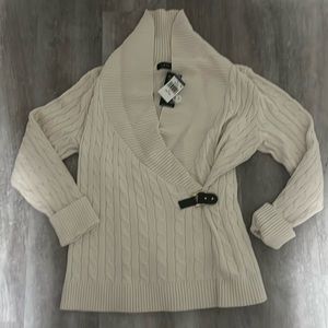 Lauren Ralph Lauren Cable knit Sweater with Buckle